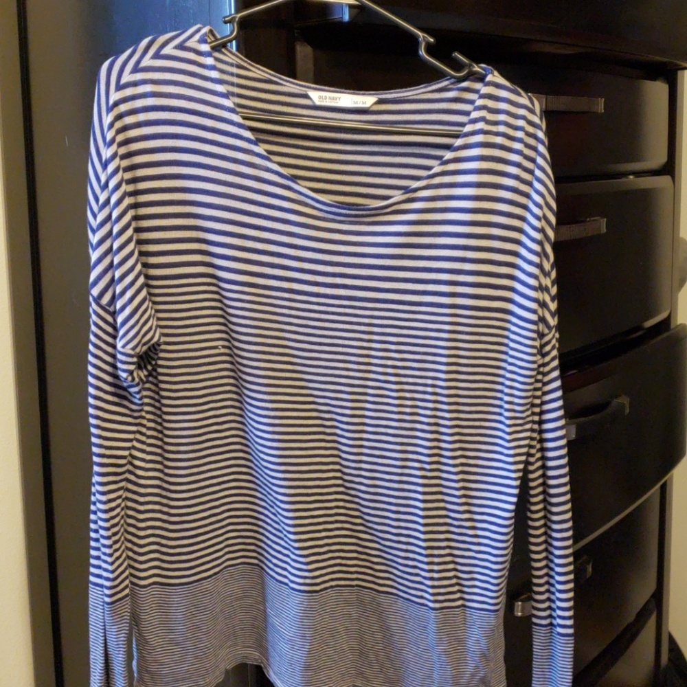 Old navy blue stripe shirt